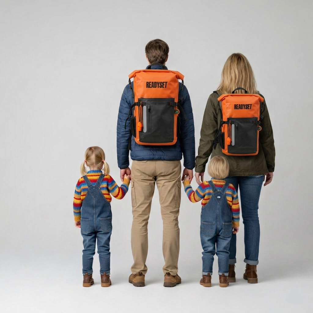 The Family Set - 72-Hour Emergency Kit For 2 Adults and 2 Kids